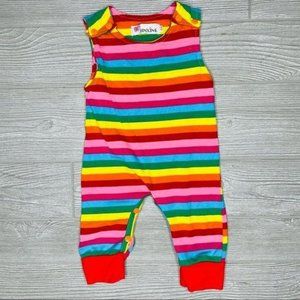 Jinxing multicolor rainbow unisex romper jumper outfit stripe 3-6m
